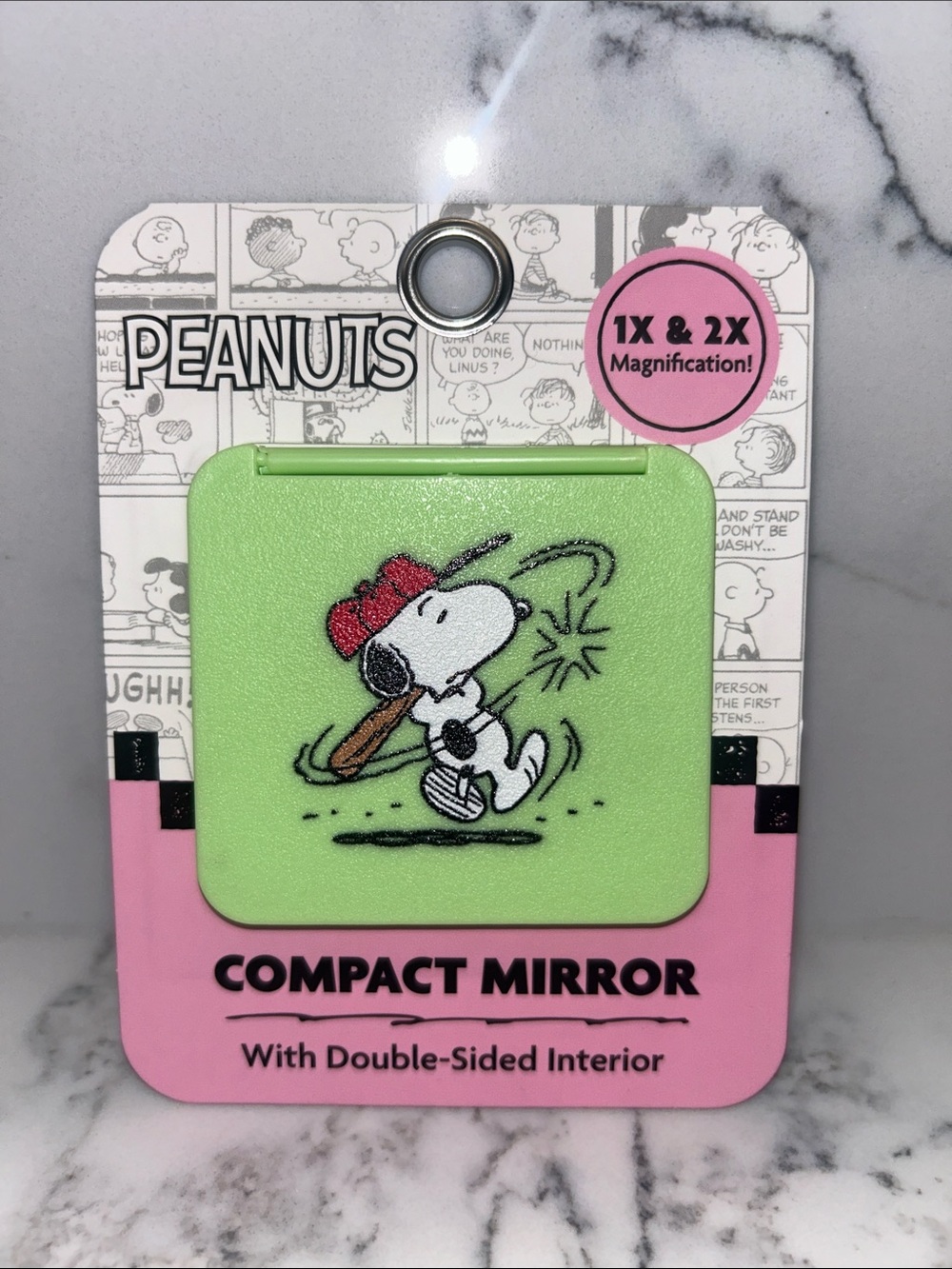 Peanuts Snoopy Travel Collection Dual-Sided Compact Mirror